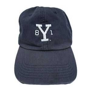 Yale 1981 Hat Cap University College Distressed Strapback Retro Vintage Blue